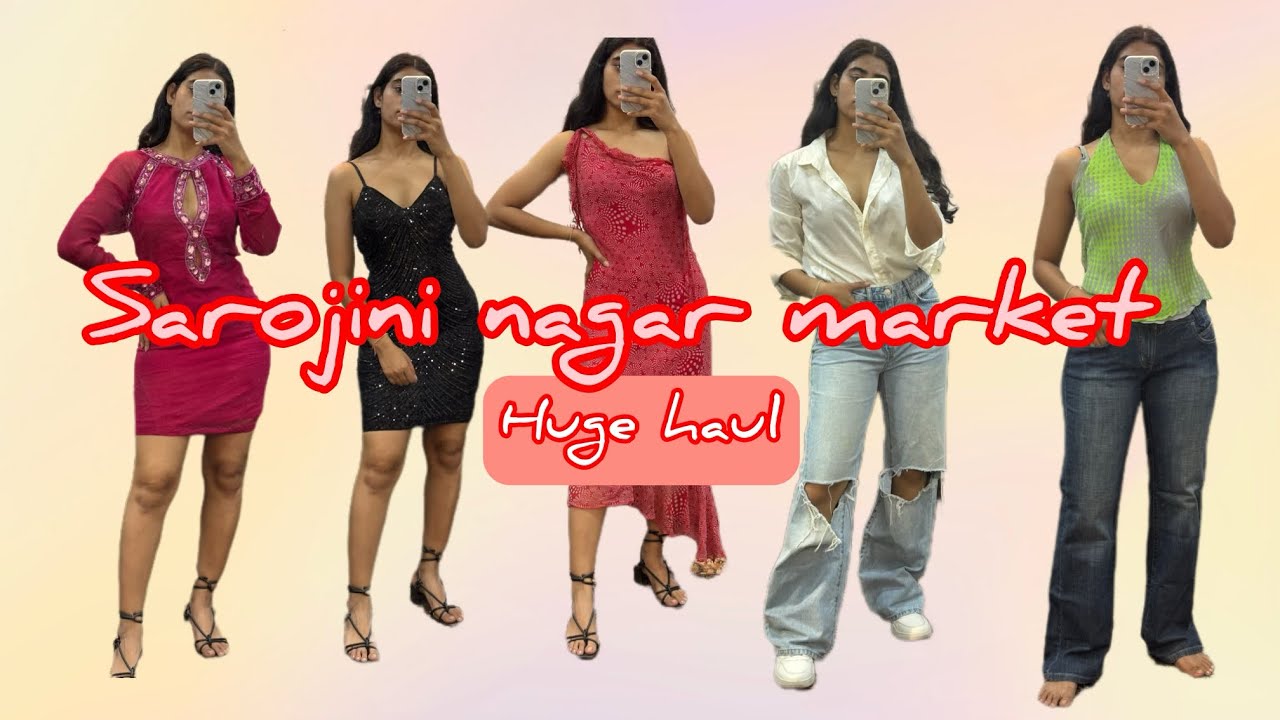 *HUGE* SAROJINI NAGAR TRY ON HAUL 👗dresses & jeans at ₹50 *best boots* + guide 