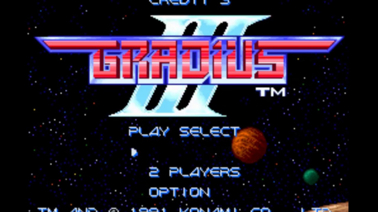 Gradius 3 (SNES, No Slowdown) Arcade Difficulty Playthrough