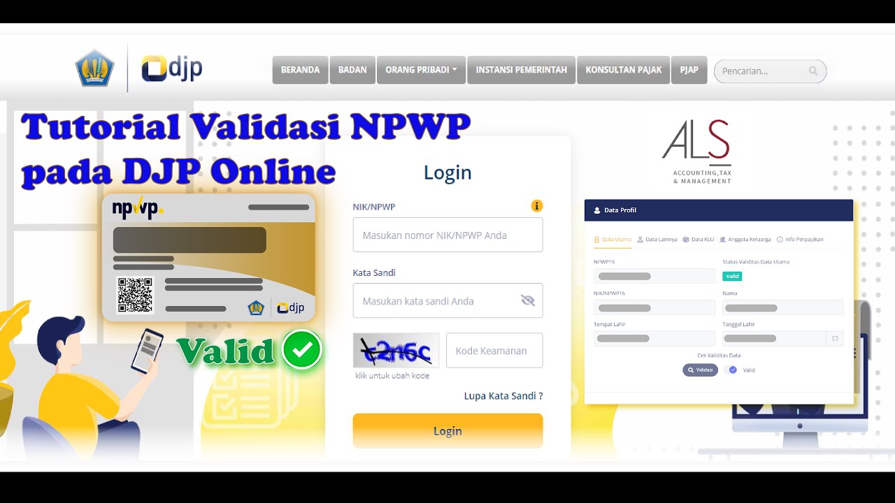 Tutorial Validasi NPWP Pada DJP Online