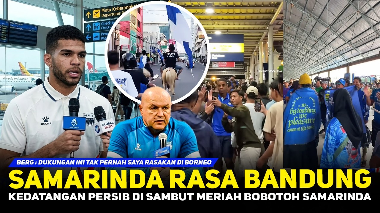 BANDARA SAMARINDA MEMBIRU❗️REAKSI TAK PERCAYA BERGUINHO DI SAMBUT RIBUAN BOBOTOH~TIKET SOLD OUT