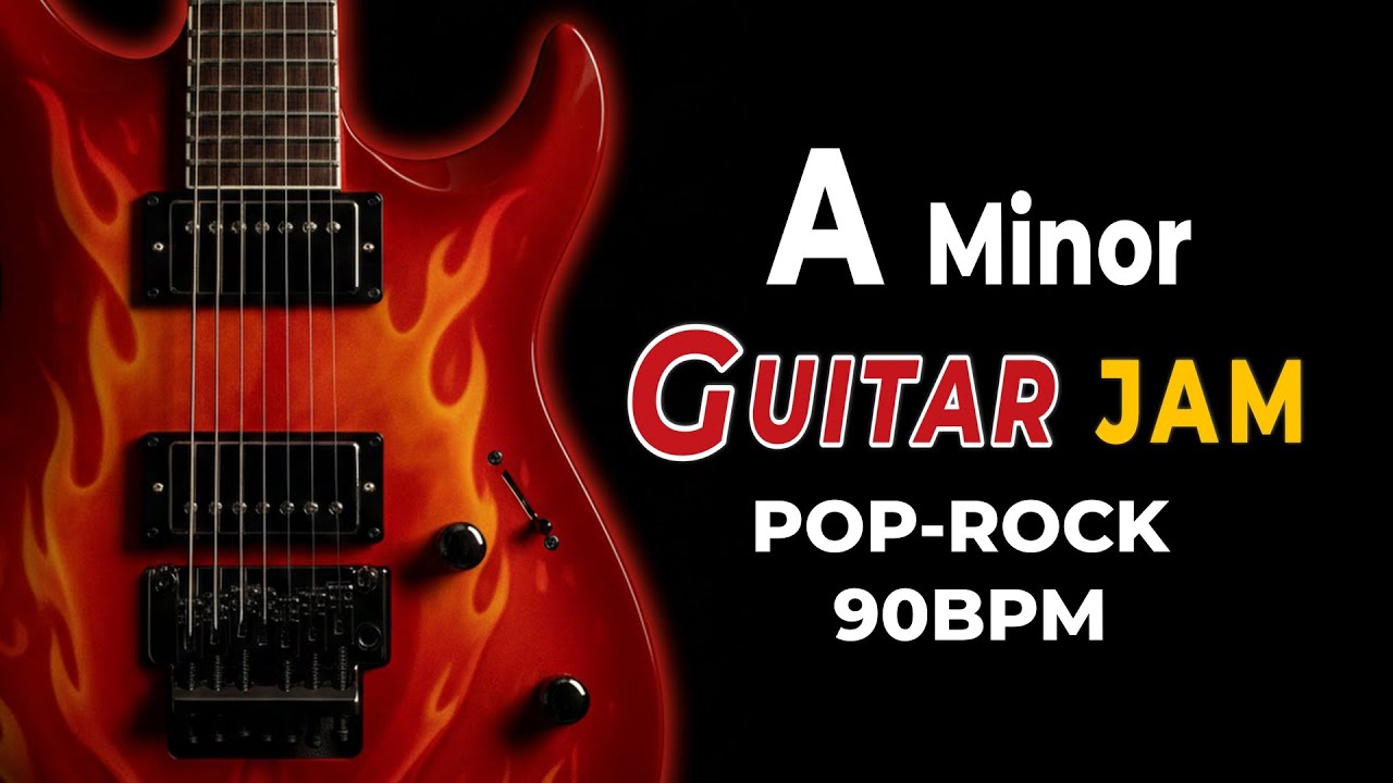 Am Backing Track | 90 BPM | A minor Jam Track | Pop Rock Guitar Practice