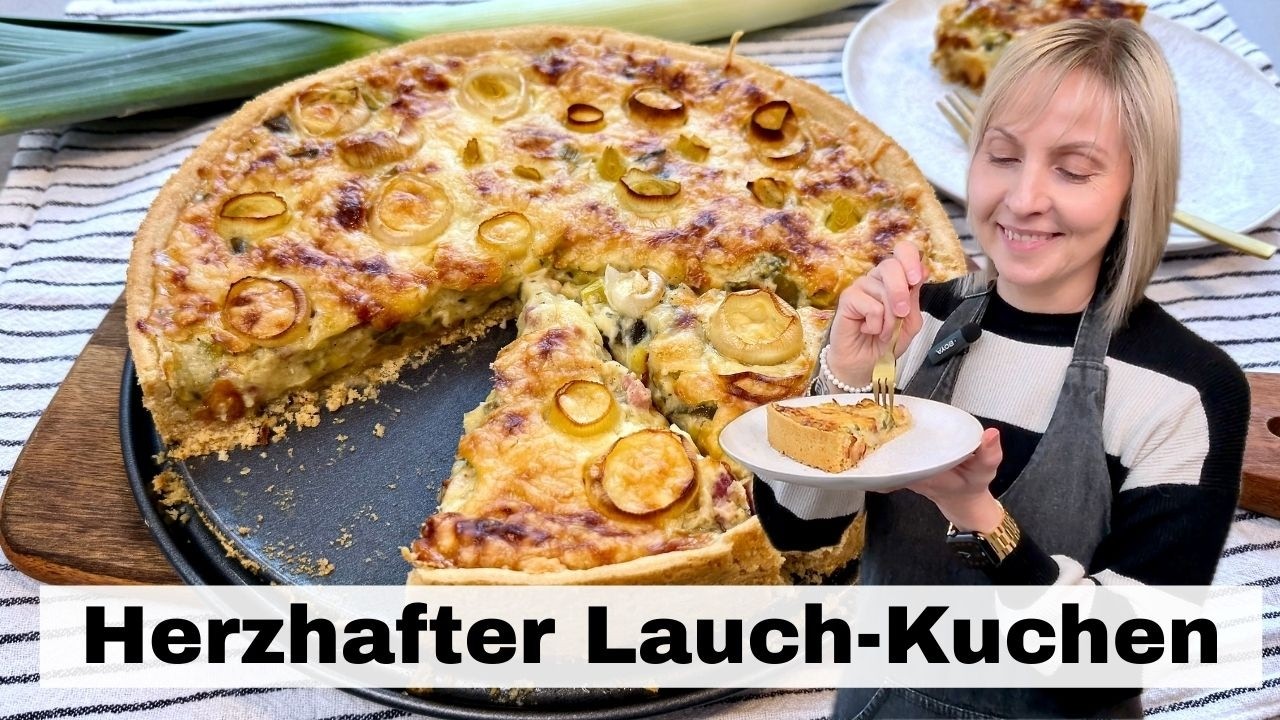 🤩 Herzhafter LAUCH - KUCHEN mit Speck - Thermomix® TM5/TM6/TM7