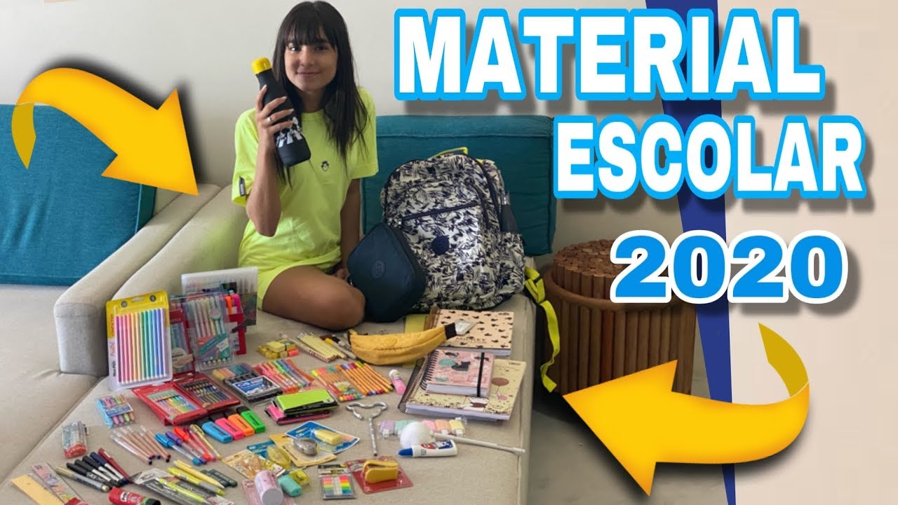 MEU MATERIAL ESCOLAR 2020 COMPLETO!!!
