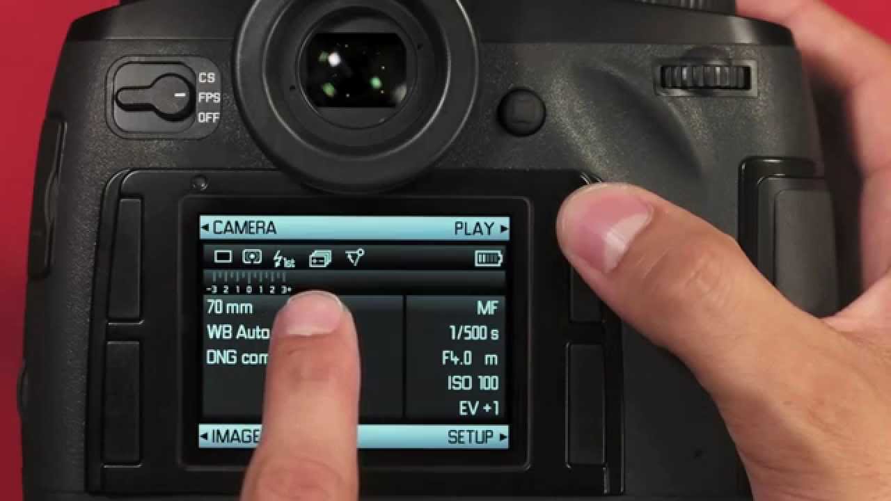 Leica S (Typ 006) Instructional Video - Camera Menu