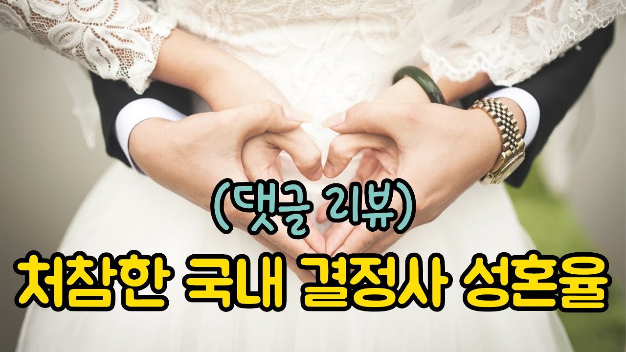 [댓글 리뷰] 처참한 국내 결정사 성혼율