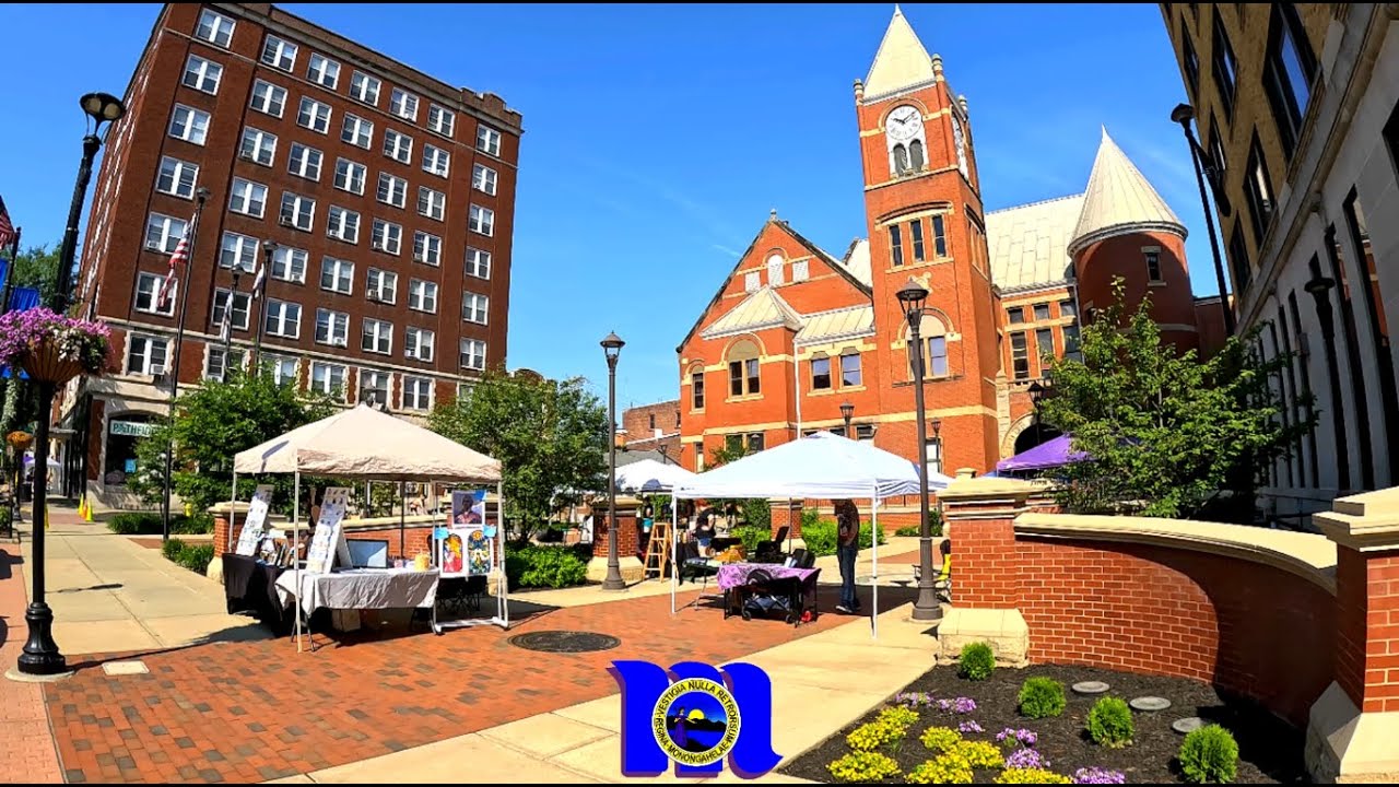 Historic Downtown Morgantown WV Walk with Appalachian Music