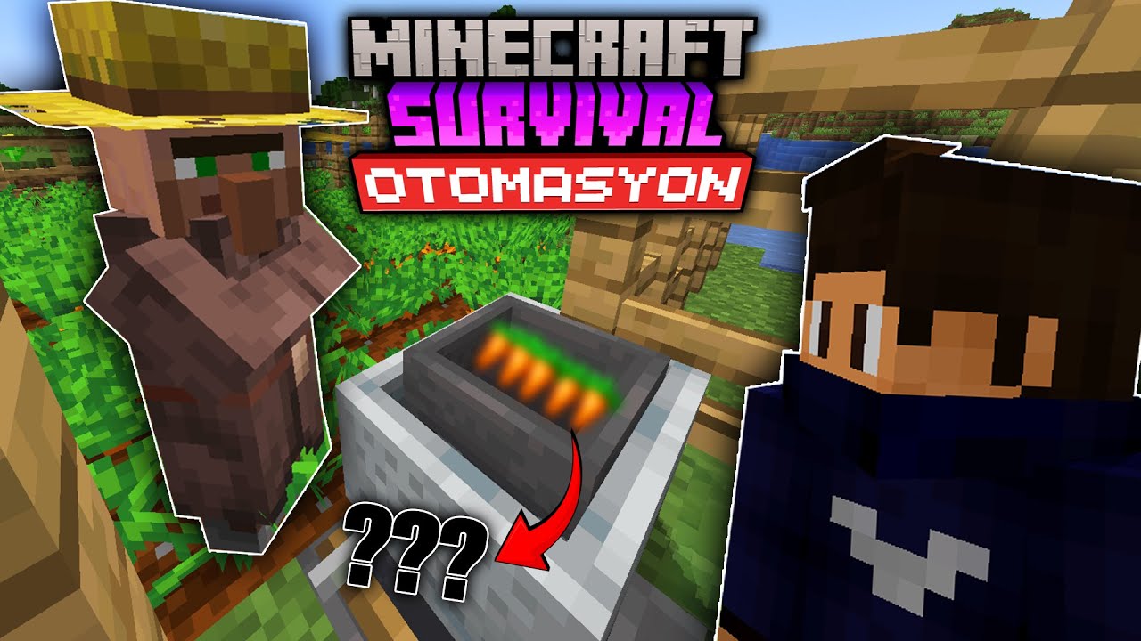 OTOMATİK SEBZE TARLASI | Minecraft Survival Otomasyon #03