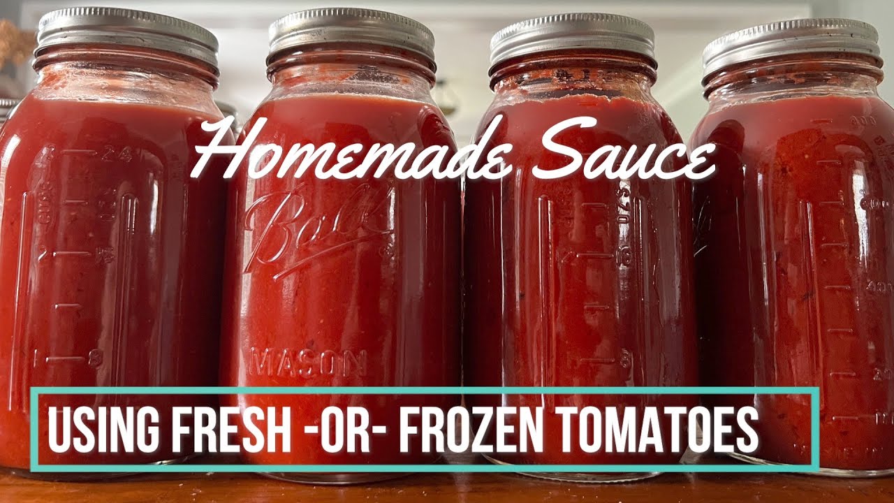 Harvest to Jar: Tomato Sauce Made With Either Fresh or Frozen Tomatoes