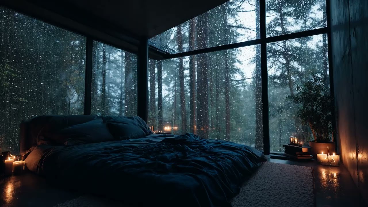 3 Hours Soothing Rain & Peaceful Ambience 🌧️ Relaxing Night