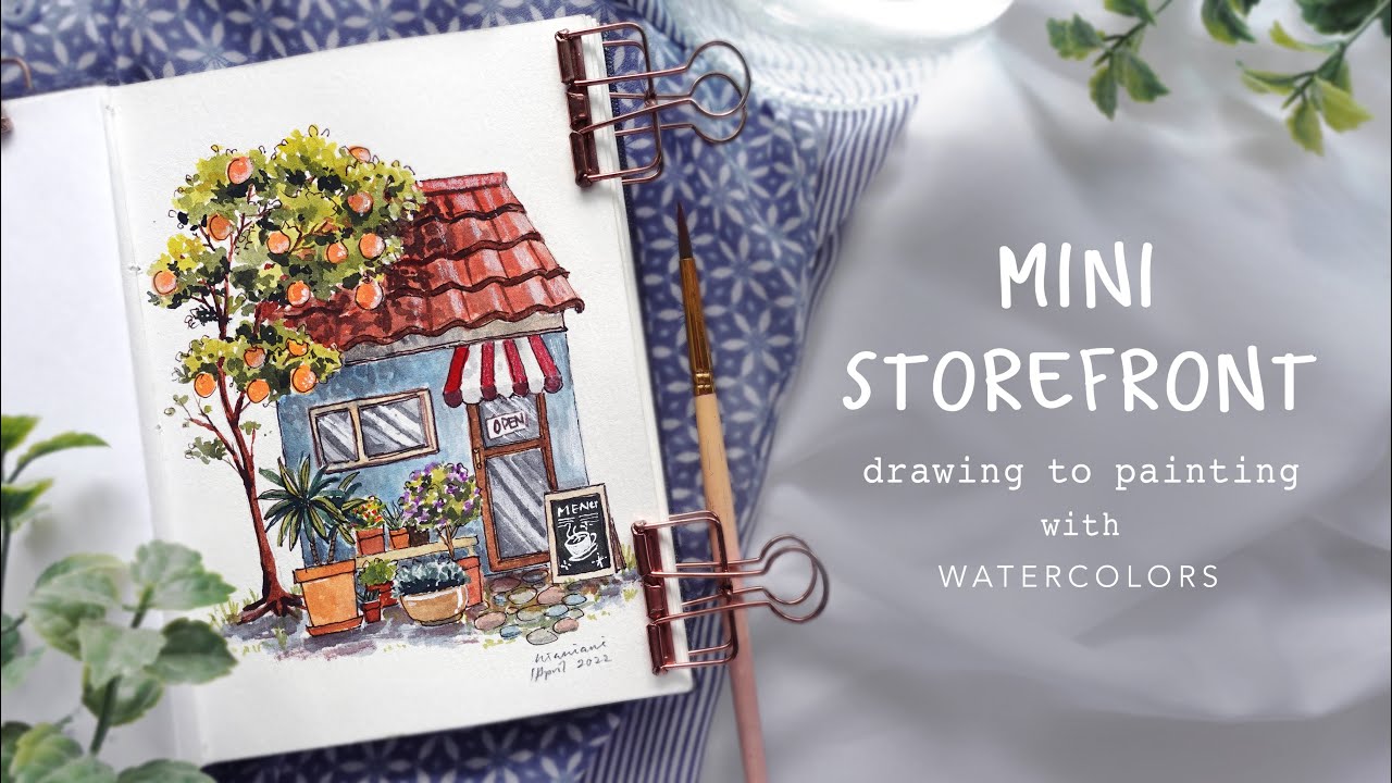 Mini Store Front: Drawing to Painting with Watercolors