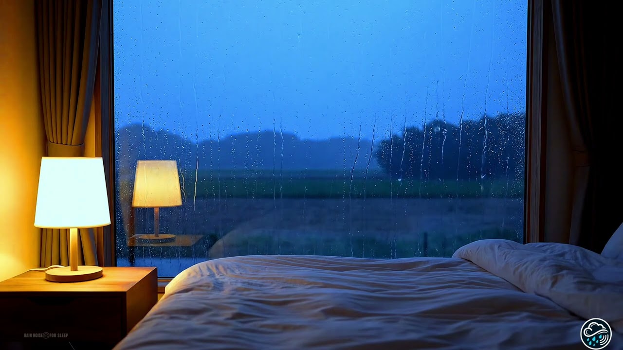 Rain on Window at Night 🌧️ Cozy Bedroom Rain Sounds for Deep Sleep & Relaxation #rainsoundsforsleep