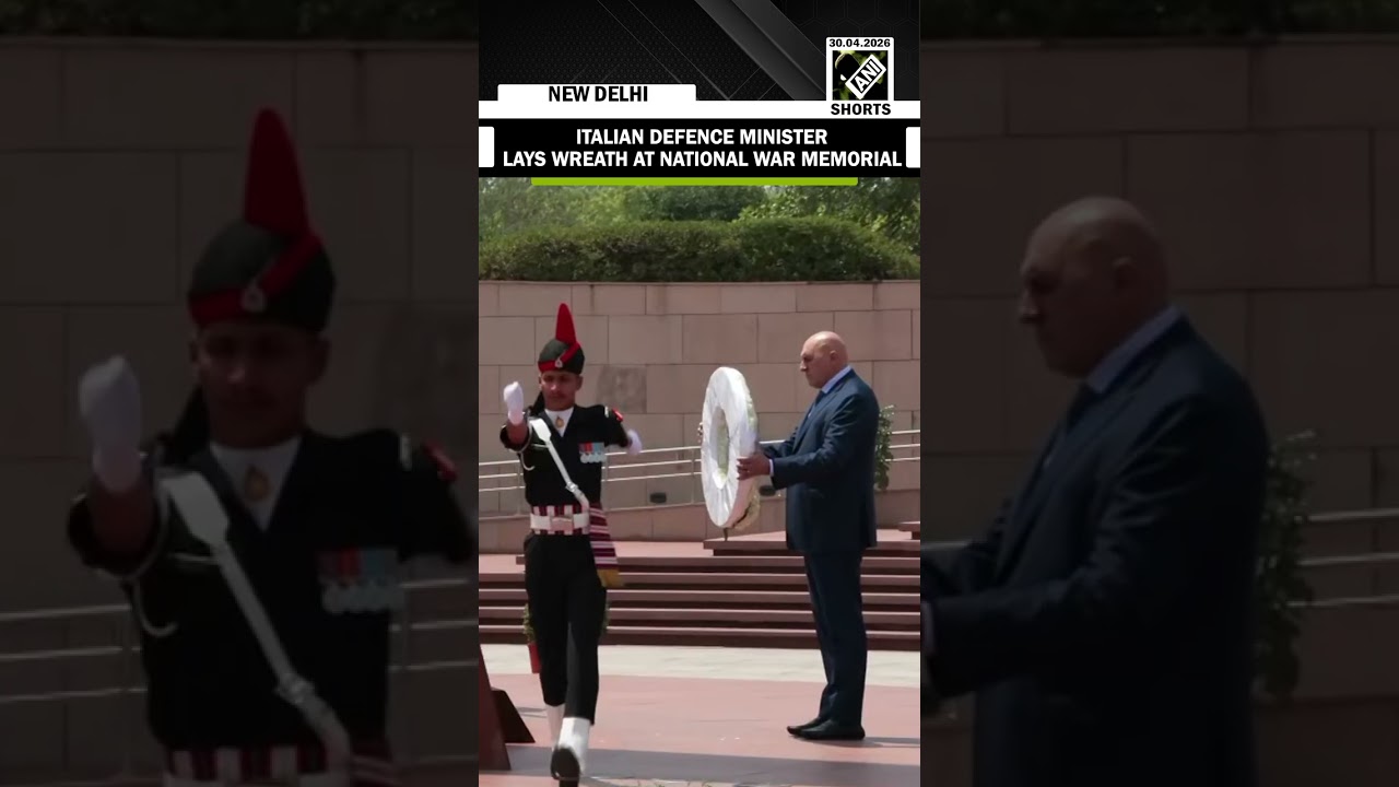 Italian Defence Minister Guido Crosetto lays wreath at National War Memorial