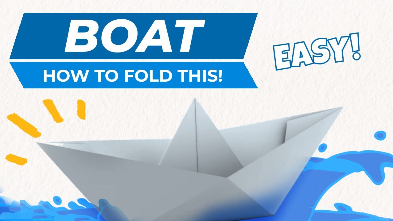 How To Make a Floating Paper Boat - Does NOT Sink - Easy Origami Crafts