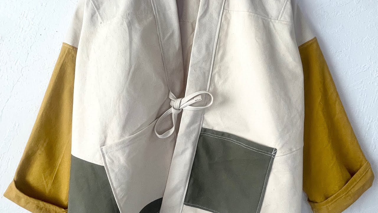 Wykonanie kurtki w stylu kimono z resztek pł&oacute;tna