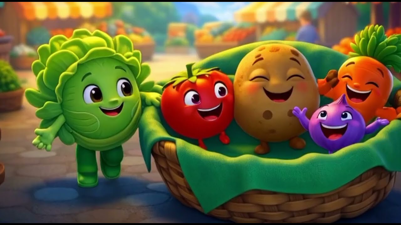 الو کچا الو بیٹا | سبزیوں کا پیارا گانا 🥔🍅 | Kids Fun Song Urdu.5