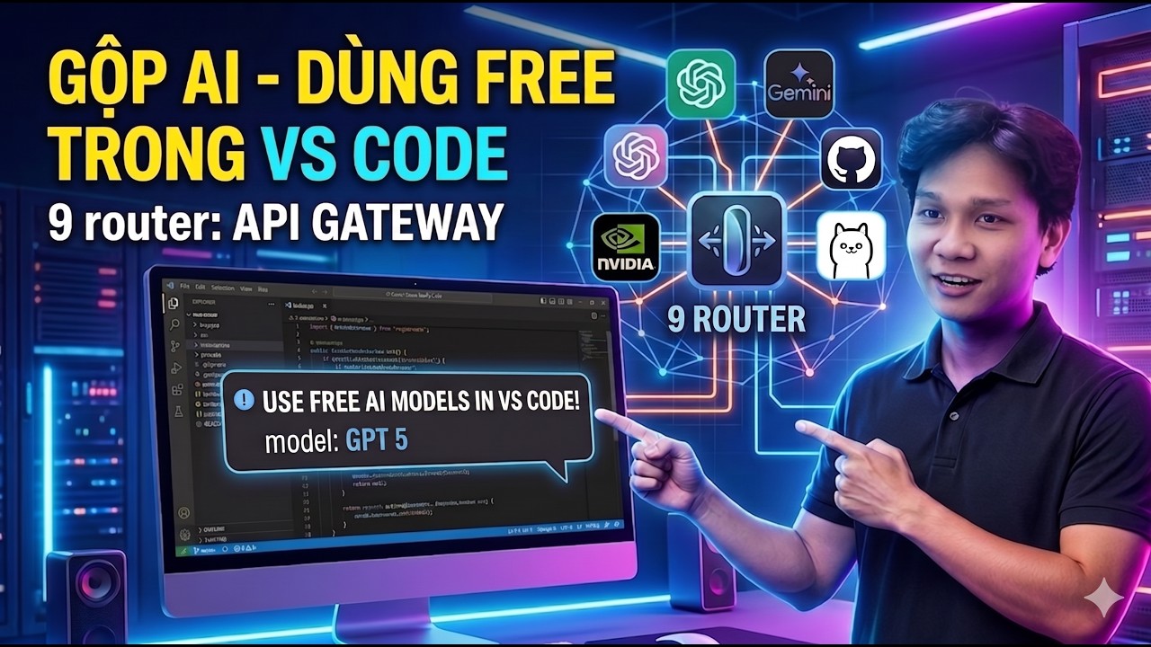 Tự Dựng AI API Gateway Bằng  9Router + Docker: C&acirc;n Bằng Tải, Tự Động Fallback Cực Mượt