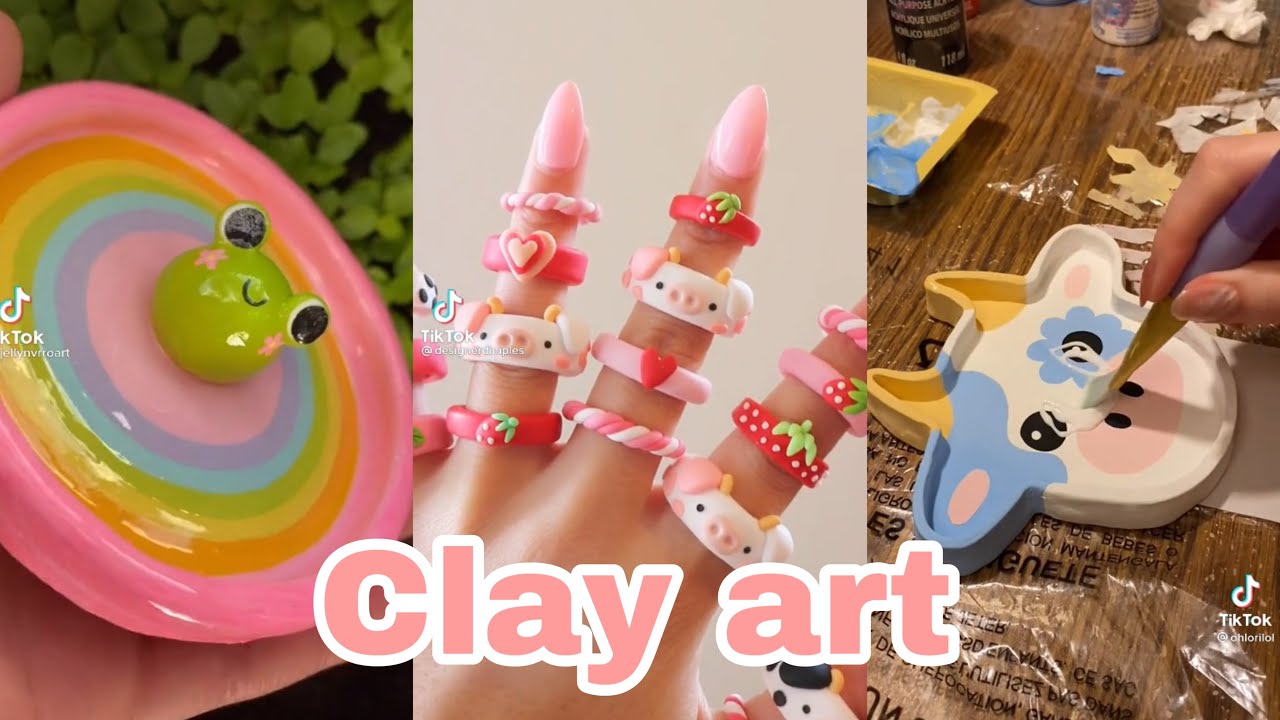 Clay compilation 🌴🌕💐💫🪐|Tube tok