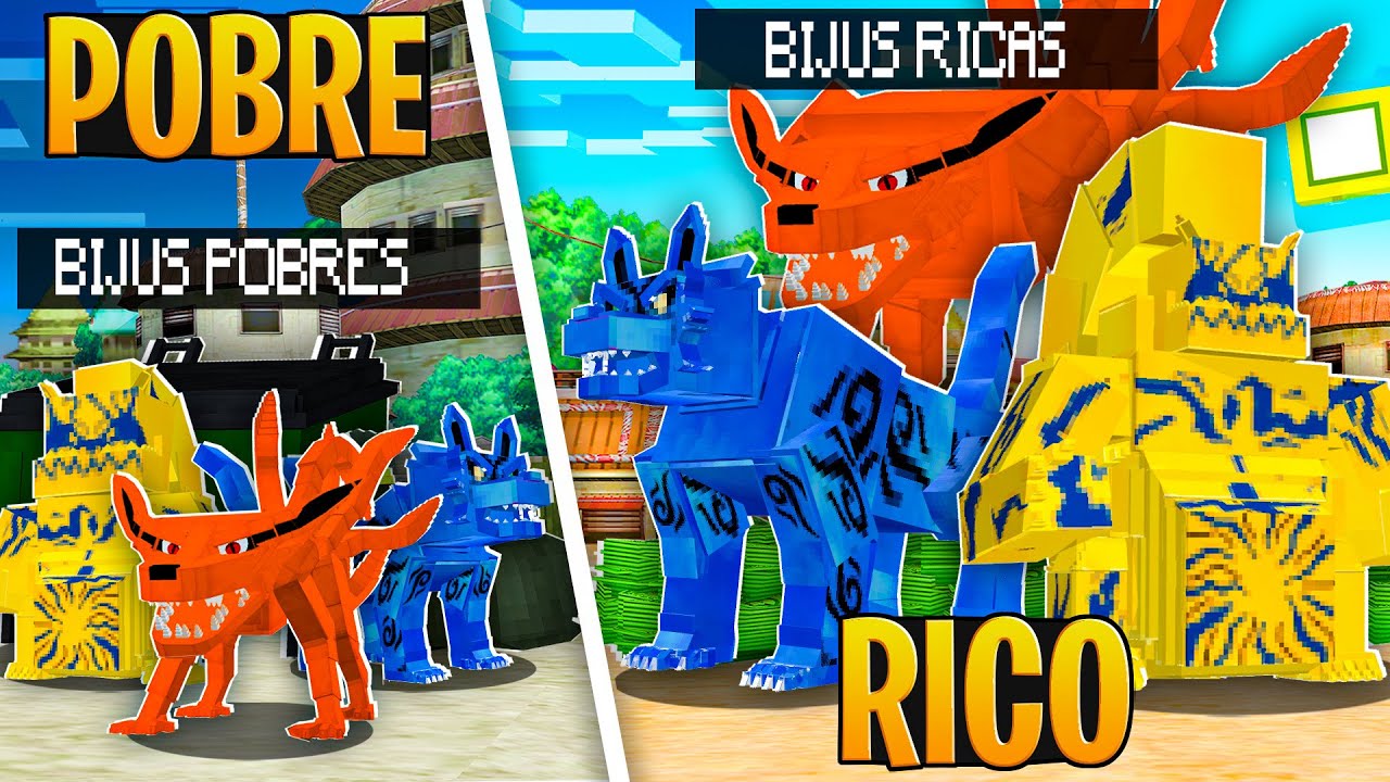 RICO VS POBRE DAS BIJUUS no MINECRAFT!