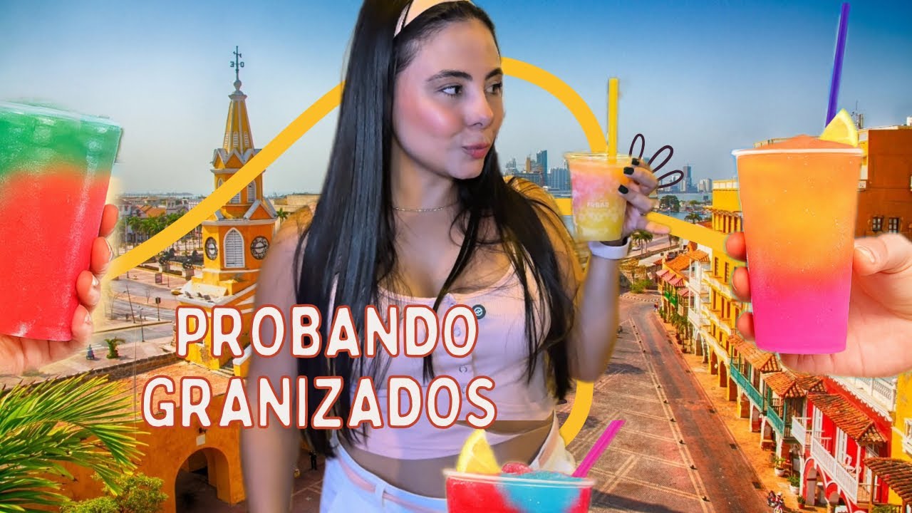 Probando los c&oacute;cteles GRANIZADOS  m&aacute;s RICOS de CARTAGENA (me volvi loca?) 🍹🌴 &iquest;Cu&aacute;l es el mejor?