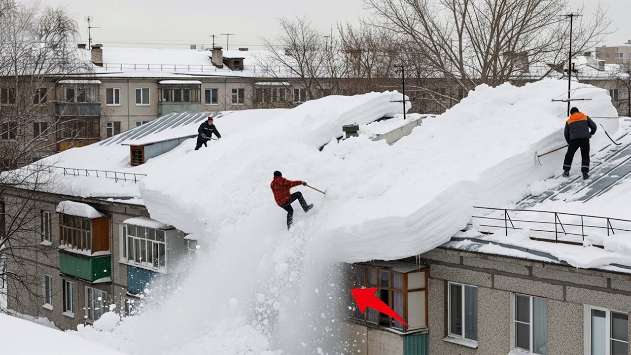 Idiot Snow Removal & Massive Roof Avalanche | Extreme Dangerous Plow Truck Fails #19