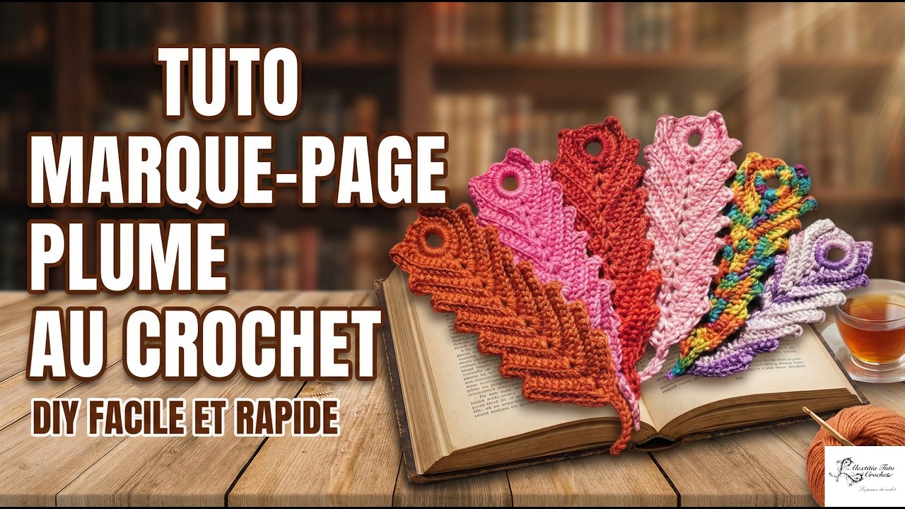 Tuto marque page plume de paon au crochet @AlextitiaTutoCrochet