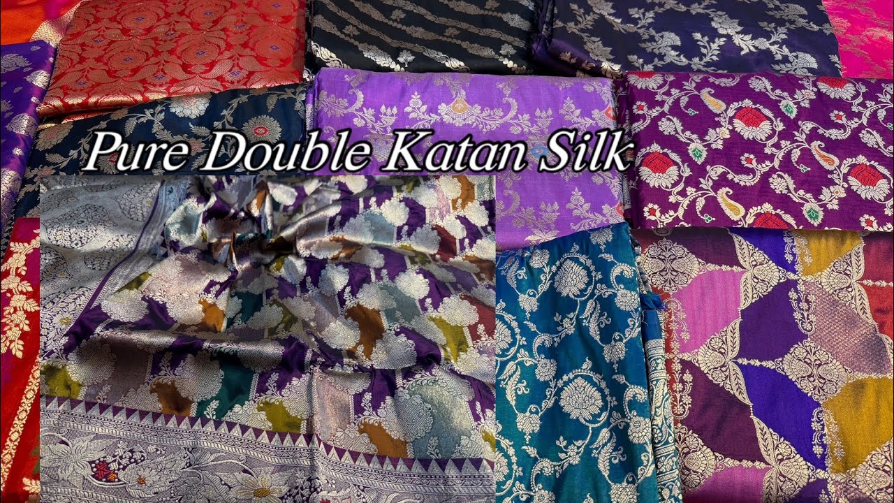 Wholesale Sarees Matka Tessor Silk & Pure Double Katan By Katan Silk Saree Collection #viral 