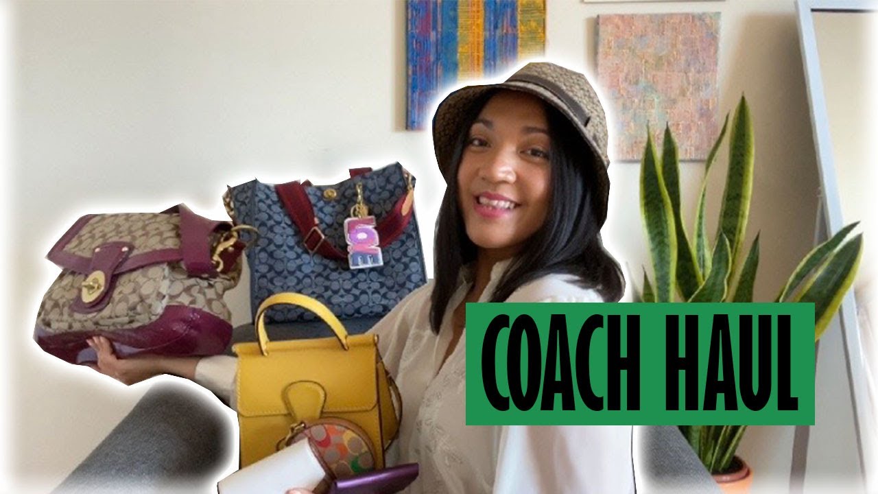 COACH BAG HAUL: CHAMBRAY 34 TOTE, WILLIS 18, SLG's & BUCKET HAT | Luxury collection | ELLE & ARK