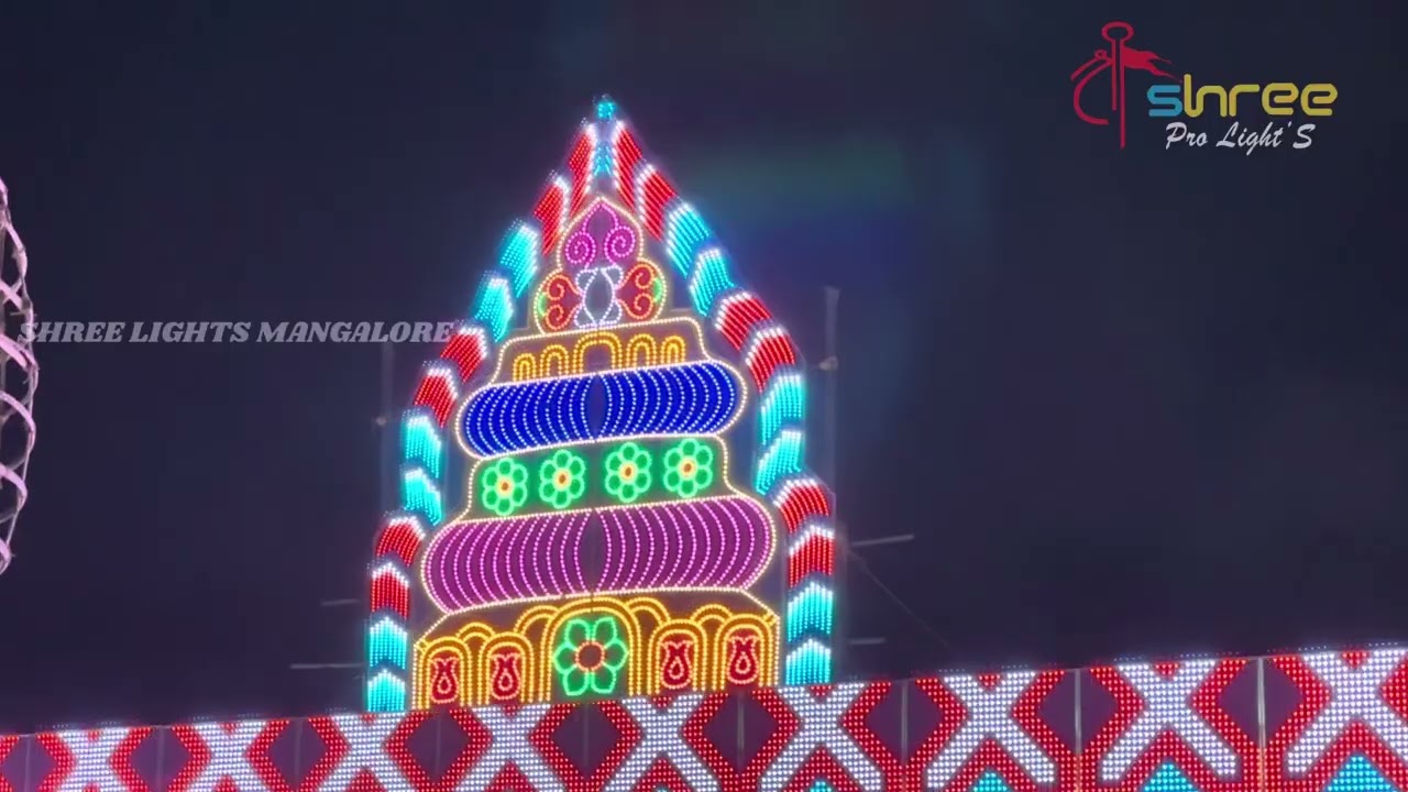 Polali Rajarajeshwari Temple / Creation By SHREE LIGHTS MANGALORE 💡😍✨ Lighting By Mangala Electrical