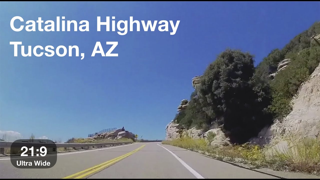 Driving Up the Catalina Highway (Mt.  Lemmon) in Real Time | 21:9 Aspect Ratio