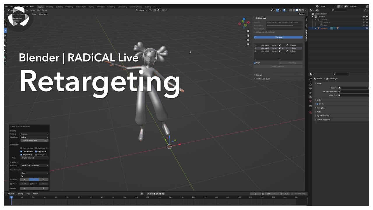 Blender | RADiCAL Live - Retargeting your Rigs with RADiCAL motion data