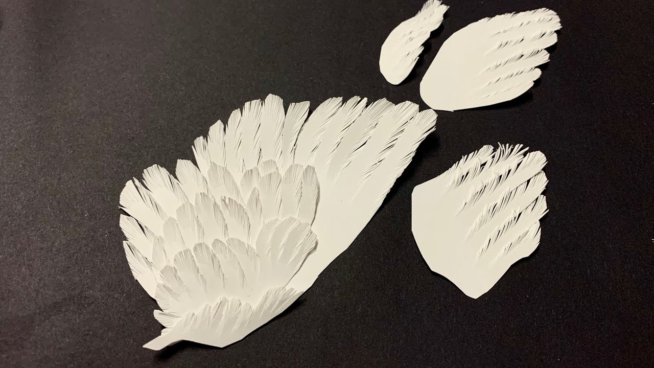 Angel Wings Art DIY Tutorial, Paper Craft Ideas, Real Time Papercut