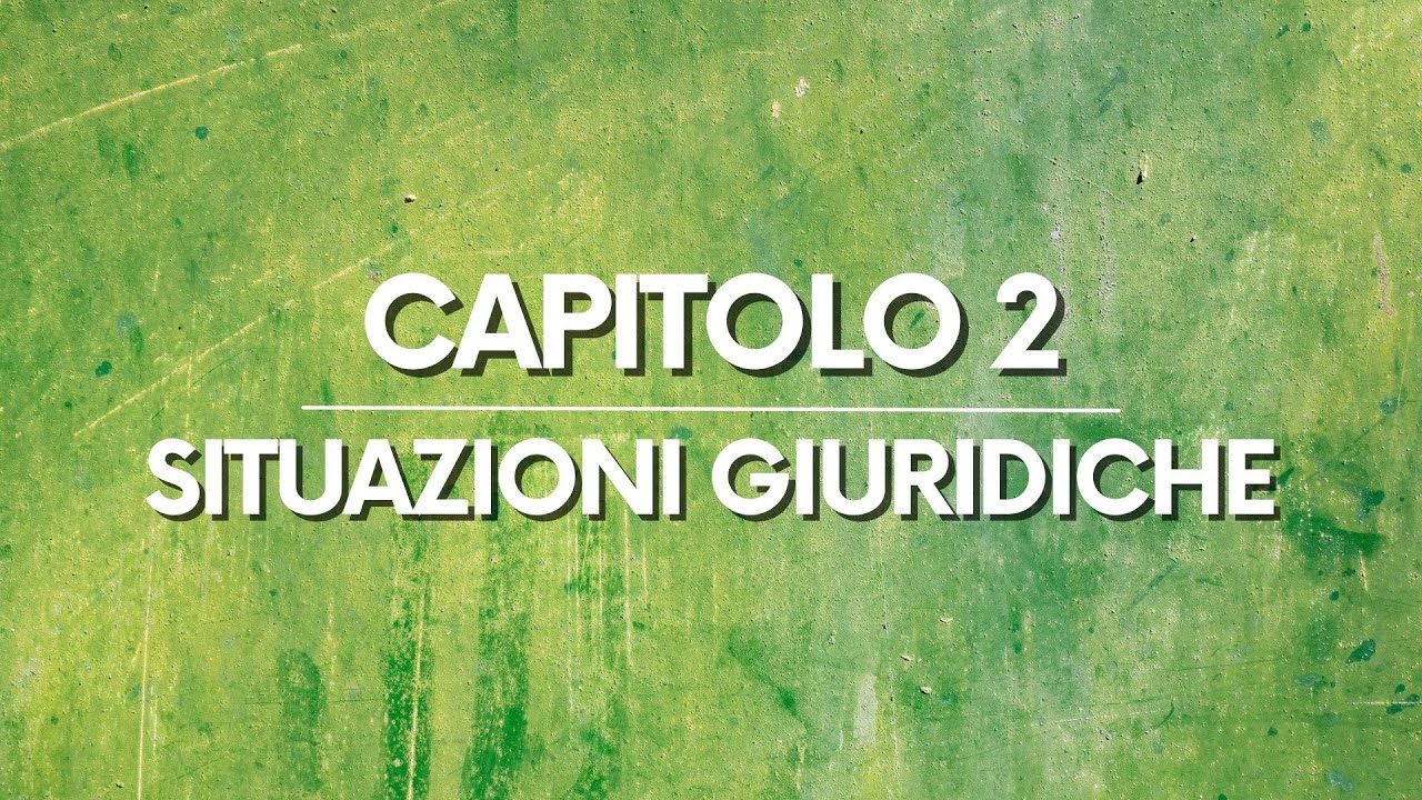 DIRITTO PRIVATO: Capitolo 2 – Il rapporto giuridico: situazioni giuridiche