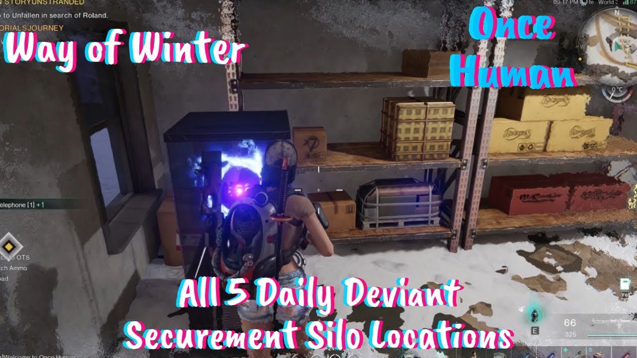 Once Human &mdash; Way of Winter | Все 5 ежедневных мест расположения бункеров Deviant Security