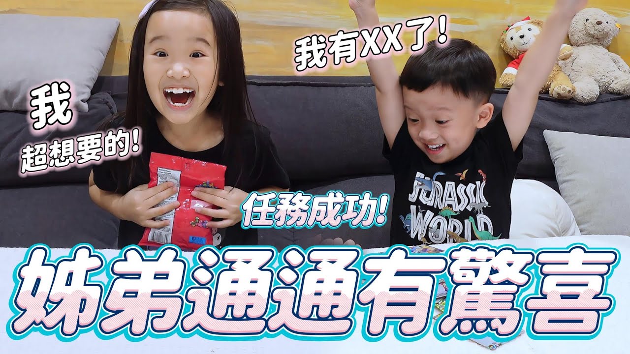 給姊弟驚喜 │ 買了姊弟想要的跟喜歡的XXX │ 有夠開心有夠驚訝 │ 媽媽任務成功 │ 姊弟日常 │ 妹比睿弟