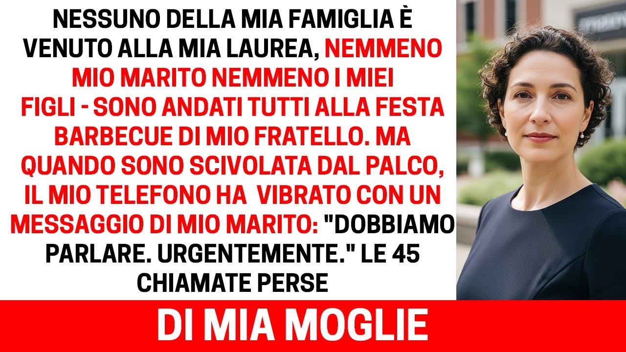 Mio marito e i miei figli non sono venuti alla mia laurea — il motivo mi ha distrutta