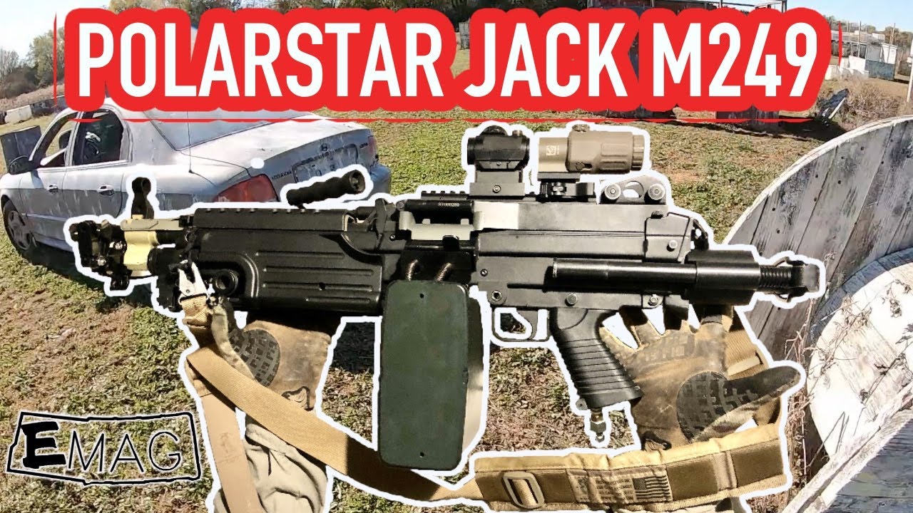 POLARSTAR JACK/ A&K M249 SAW/HPA FULL AUTO AIRSOFT GAMEPLAY!!!!!!!!!!