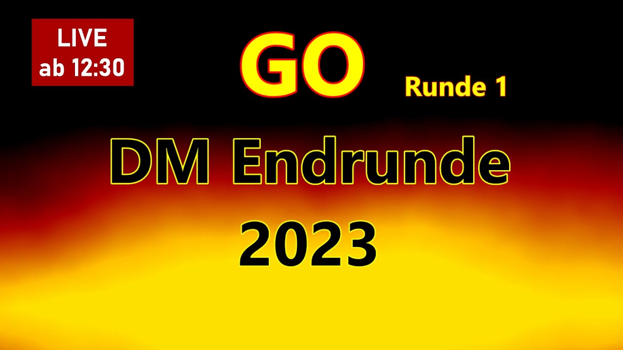 Deutsche Go Einzelmeisterschaft 2023 - Runde 1
