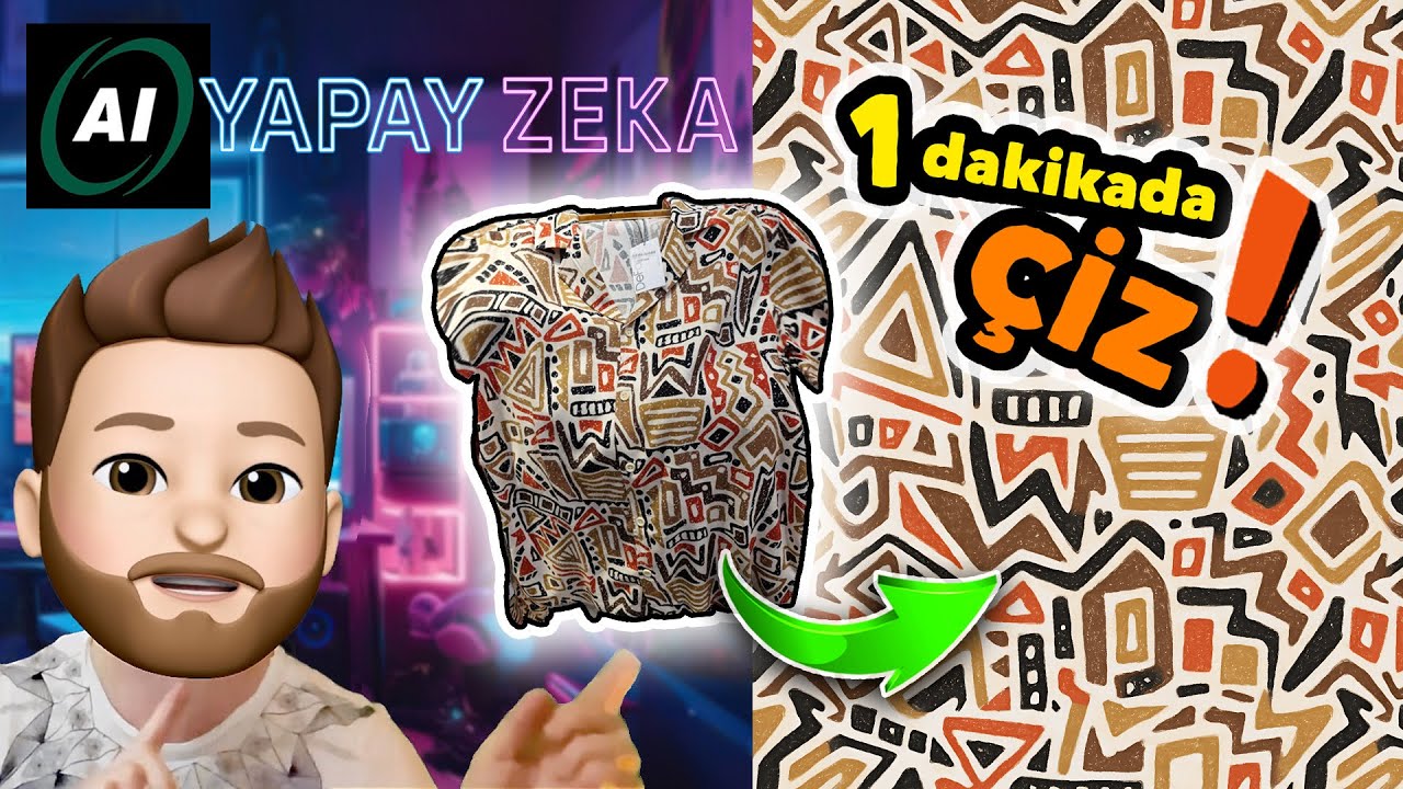 1 Dakikada YAPAY ZEKA ile DESEN ÇİZ! Fotoğrafı çek, Yükle ve Desen Hazır! @AITDigital #yapayzeka