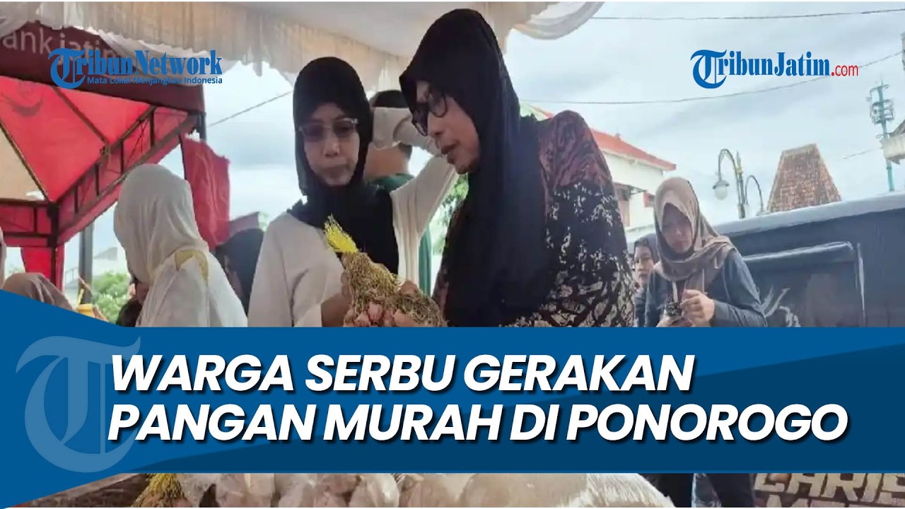 STABILKAN HARGA JELANG RAMADAN, Gerakan Pangan Murah di Ponorogo Diserbu Warga