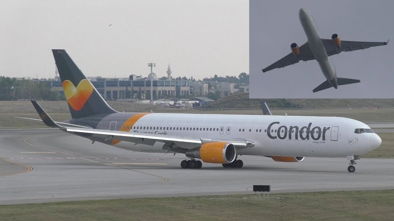 Go Around! Condor 767-38E(ER) [D-ABUS] Go-Around and Landing at Calgary Airport ᴴᴰ