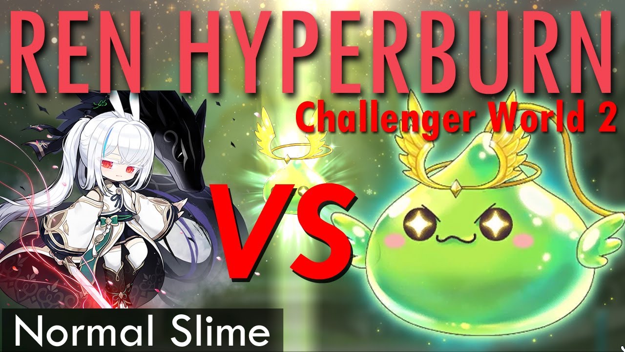 Maplestory Ren Hyperburn Journey: Challenger World 2 Edition - Solo Normal Slime Item Burning.