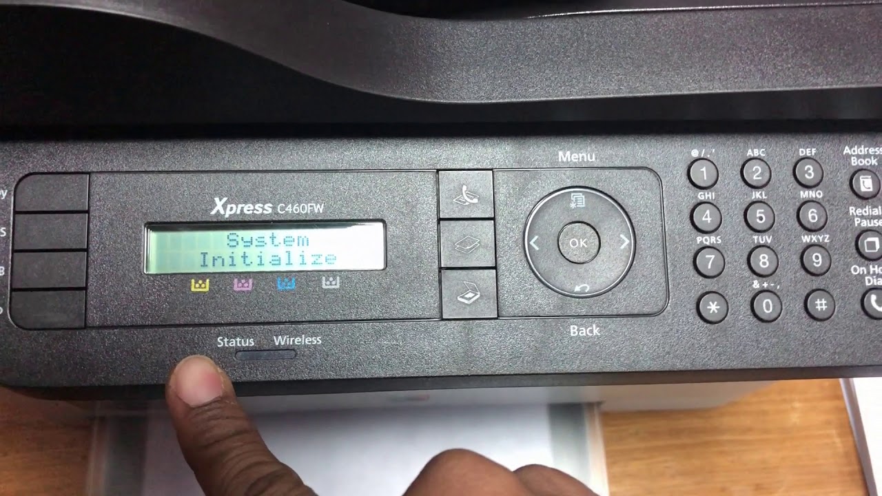 SAMSUNG C460FW DRUM RESET -- white paper printing or no color or no black&white