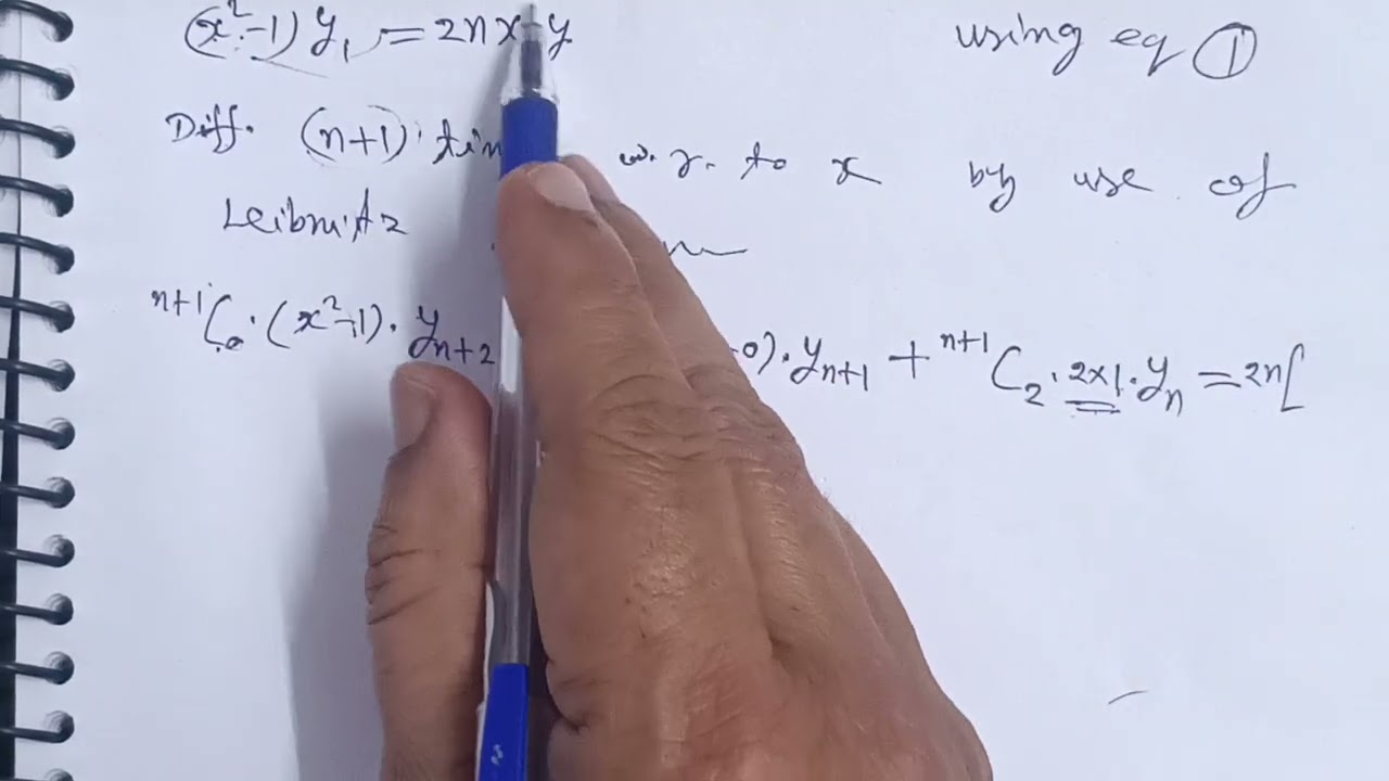 If y=(x^2-1)^n , prove that (x^2-1)yn+2xyn+1-n(n+1)yn=0, hence if Pn=d^n/dx^n(x^2-1)^n,show that 