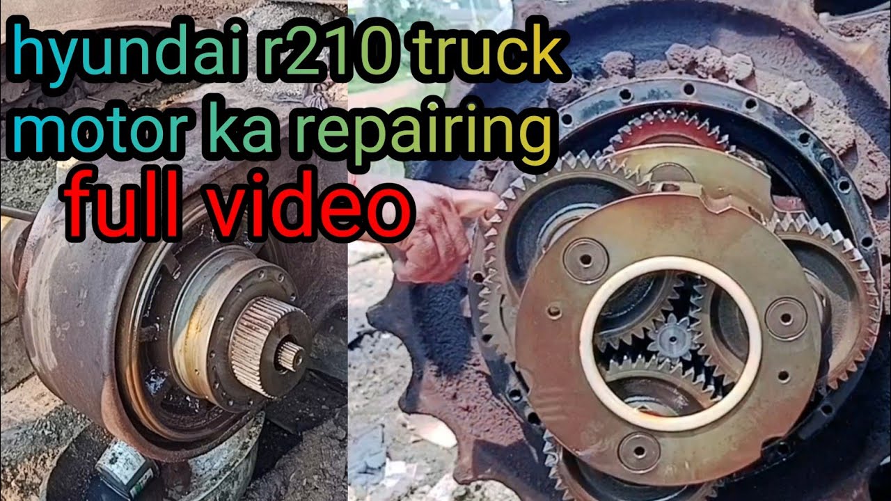 hyundai r210 excavator messing🔥 ka Truck motor repairing🔥🔥 #my_first_vlog_on_youtube #excavatorvideo