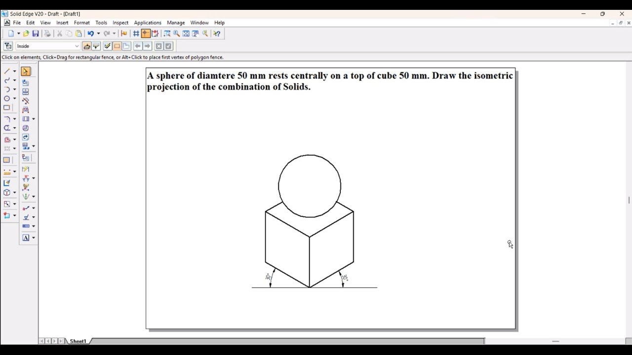 ISO Metric Projections :  Solid Edge Procedure : Example 01