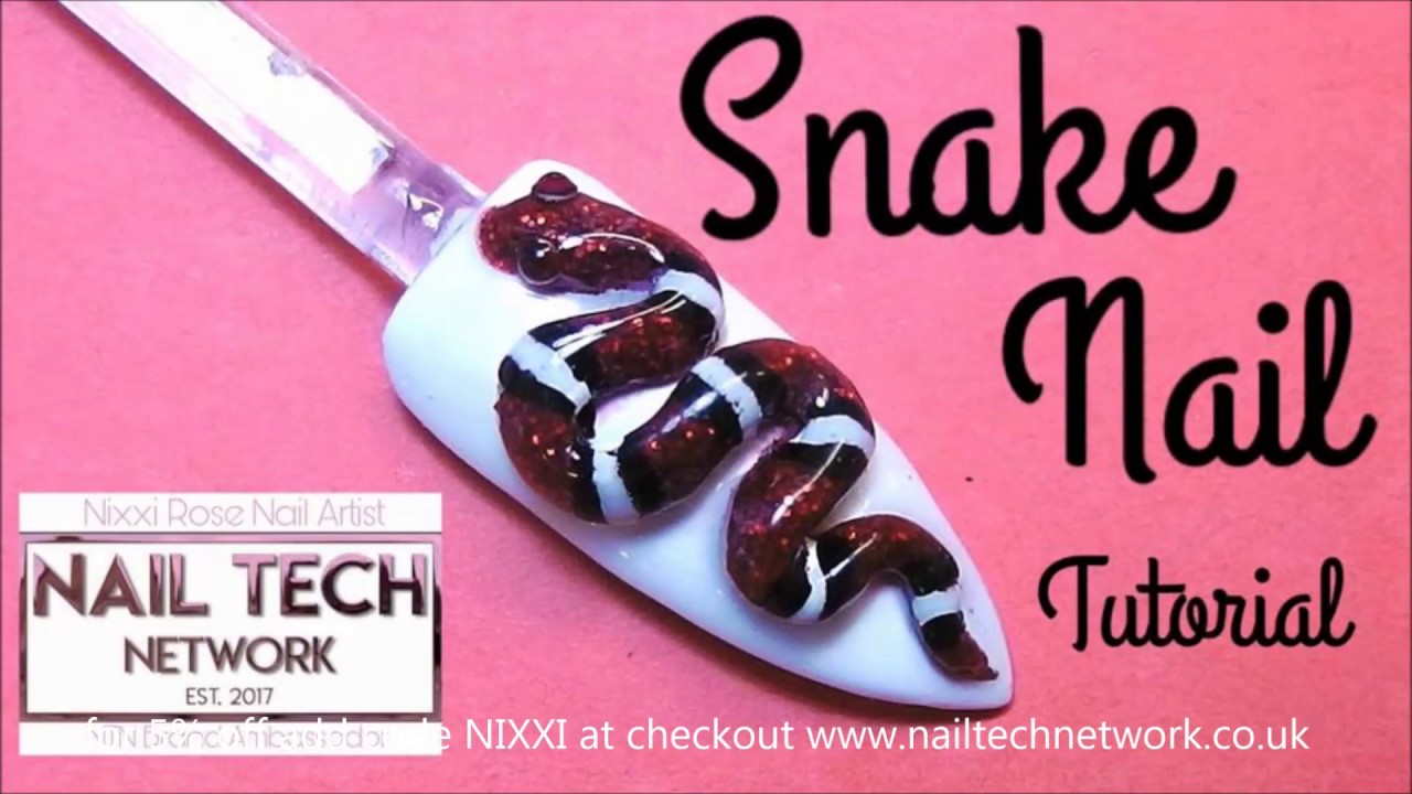 3D Snake Nail Tutorial With Nixxi Rose