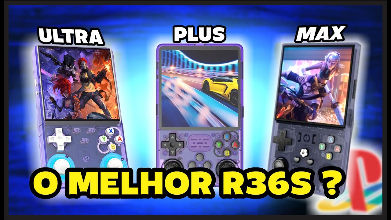 COMPARATIVO: Game Portátil R36 ULTRA vs R36 PLUS vs R36 MAX - Qual Vale mais a Pena?