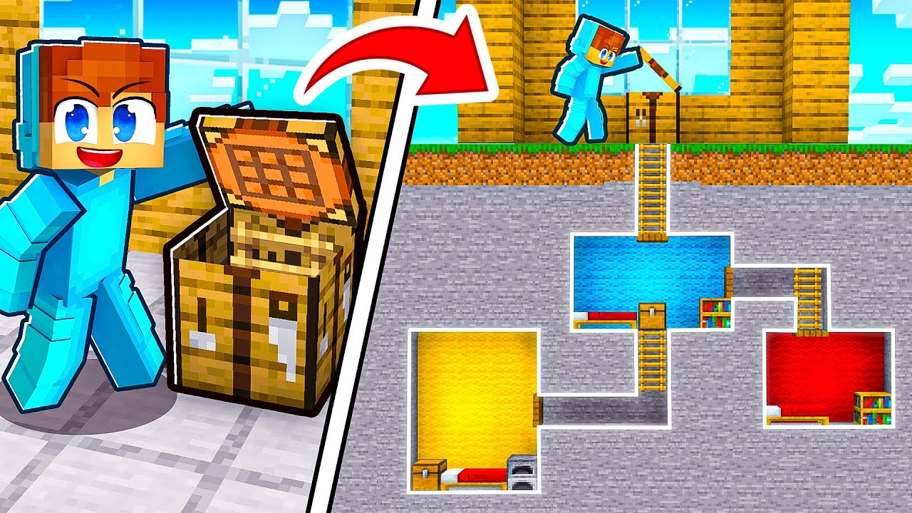 Jag Fuskade I En Hemlig UNDERJORDISK BAS Build Battle (Minecraft)
