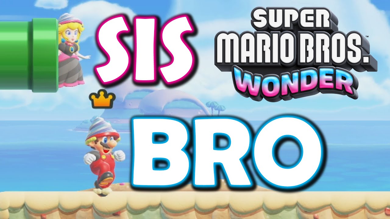 2-Player Super Mario Bros Wonder is SO FUN!! *BRO and SIS!*