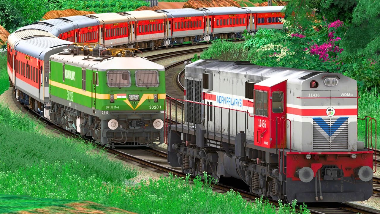 WAG9 to WDM3D LOCOMOTIVE CHANGE | BUMPY RAILROAD | RAILWORKS | INDIAN TRAIN SIMULATOR GAMEPLAY